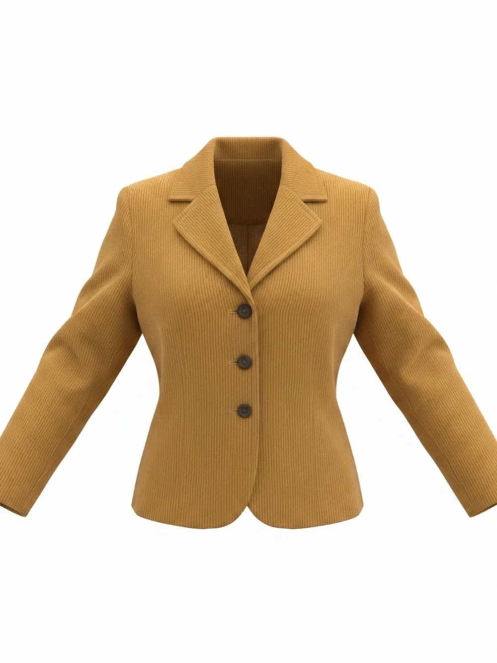 Women's Tailored Tan Corduroy  Jacket
